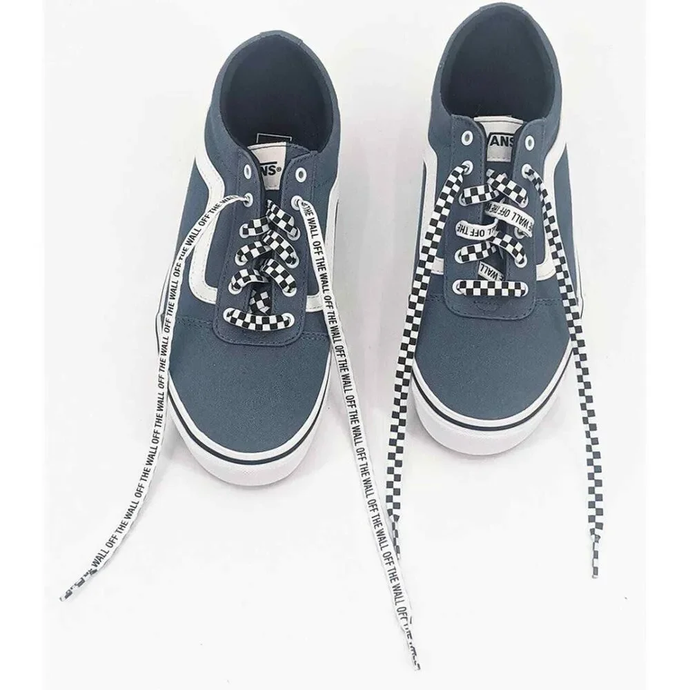 Vans Off the Wall Ward Skate Shoes Sneakers Blue Denim Size Youth 6